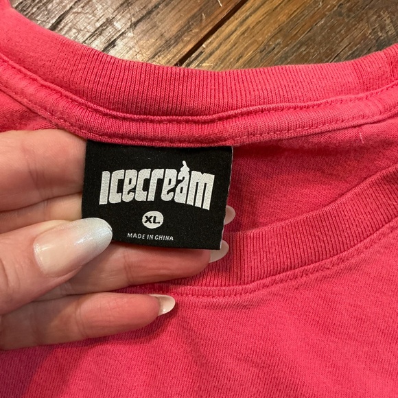 Icecream Whisper Graphic Tee Bright Pink Men’s XL - Picture 3 of 7